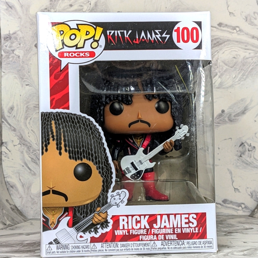 Funko Pop Rocks Rick James 100 NIB, Top corner fold
